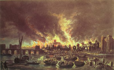 Der Große Brand von London, 1666 von Lieve Verschuier